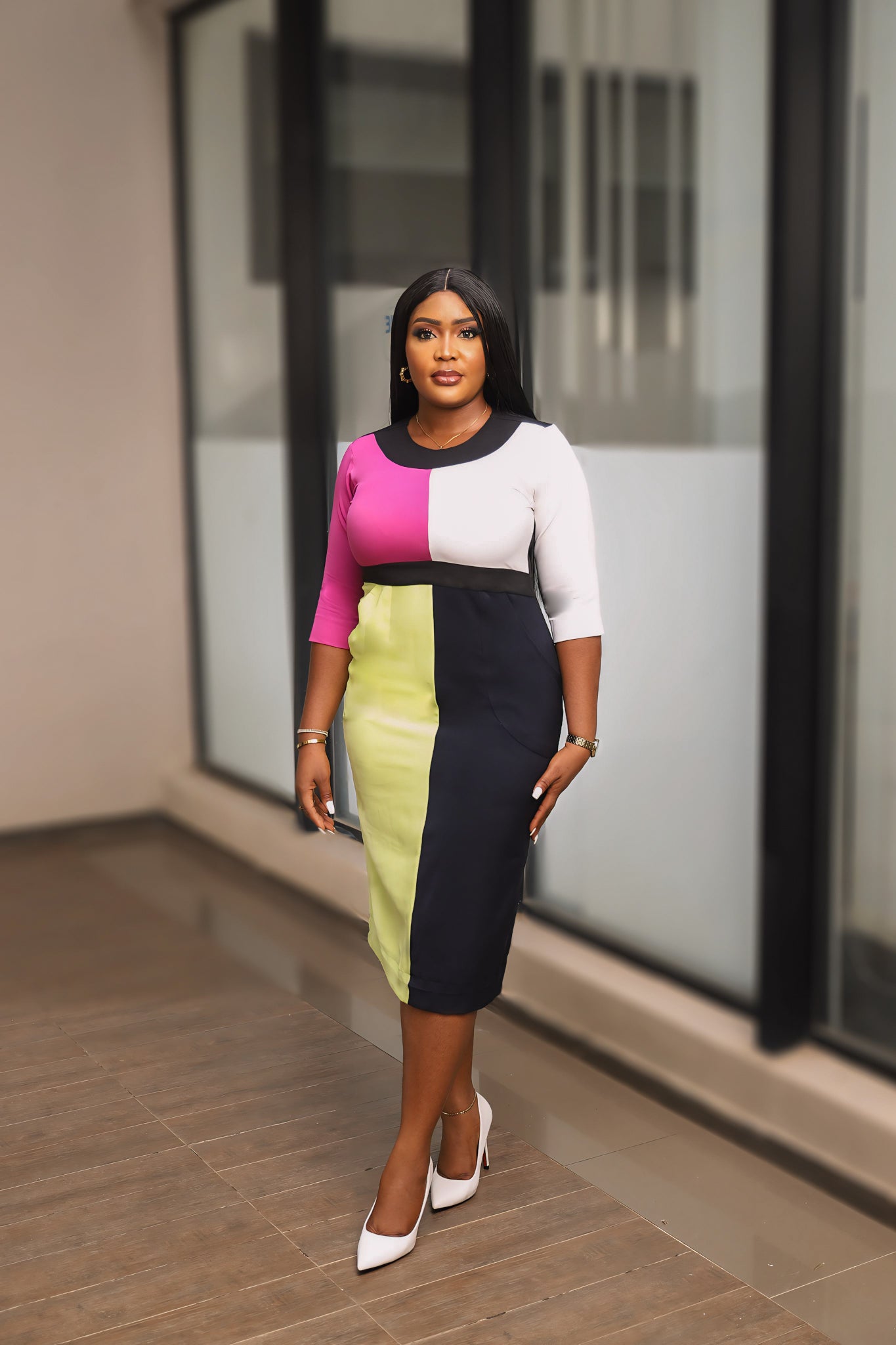 Colour Block Glamour Dress